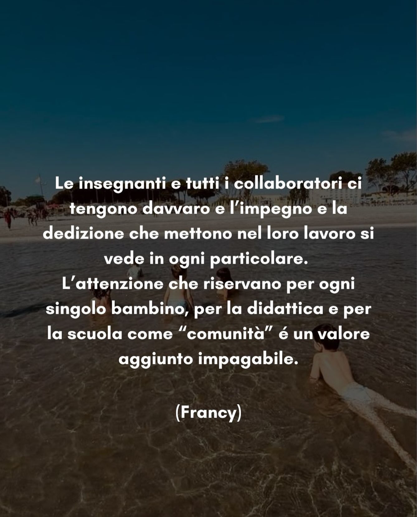 💬 Cosa dicono di noi… 🤍

Essere una scuola significa anche essere una comunità: un luogo dove bambini, famiglie e insegnanti crescono insieme, ogni giorno. Grazie per queste parole che ci riempiono il cuore. ✨

Scopri di più sulla nostra scuola:
🔗 scuolaschuster.it