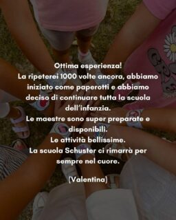 💬 Cosa dicono di noi… 🤍

Sapere che, dopo quattro anni insieme, la nostra scuola rimane nel cuore di una famiglia è il regalo più bello. Grazie per aver condiviso con noi un pezzo del vostro cammino. ✨

Scopri di più sulla nostra scuola:
🔗 scuolaschuster.it
